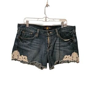 Lucky Brand Riley Short cutoff lace trim Size 12/ 31